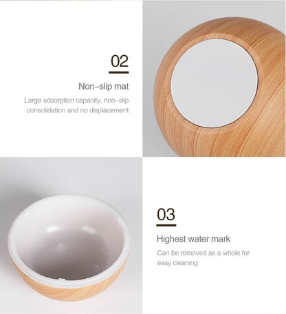 Wood Grain Essential Oil Mist Aroma Diffuser