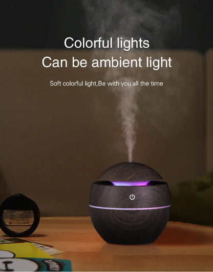 Wood Grain Essential Oil Mist Aroma Diffuser